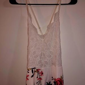 White Lace/Floral Romper